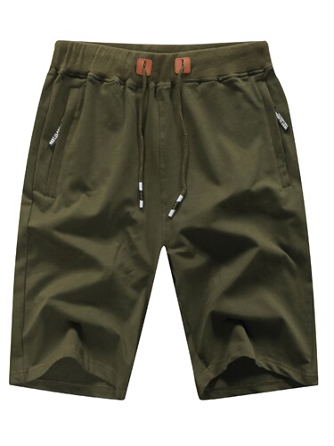 Classic Fit Drawstring Shorts Stylish Drawstring Elastic