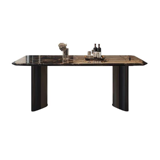 Dining Table Light Luxury High-end Marble Household Modern Simple Living Room Dining Table and Chair Combination Dining Room Dining Long Table