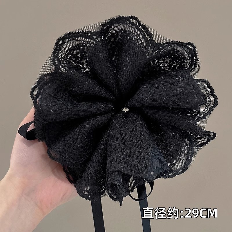 Perlas de terciopelo de alta sensación, anillo de cabello de intestino grande, temperamento femenino elegante, cuerda de cabello de cola de caballo baja, cuerda de cabello de alta elasticidad no dañada
