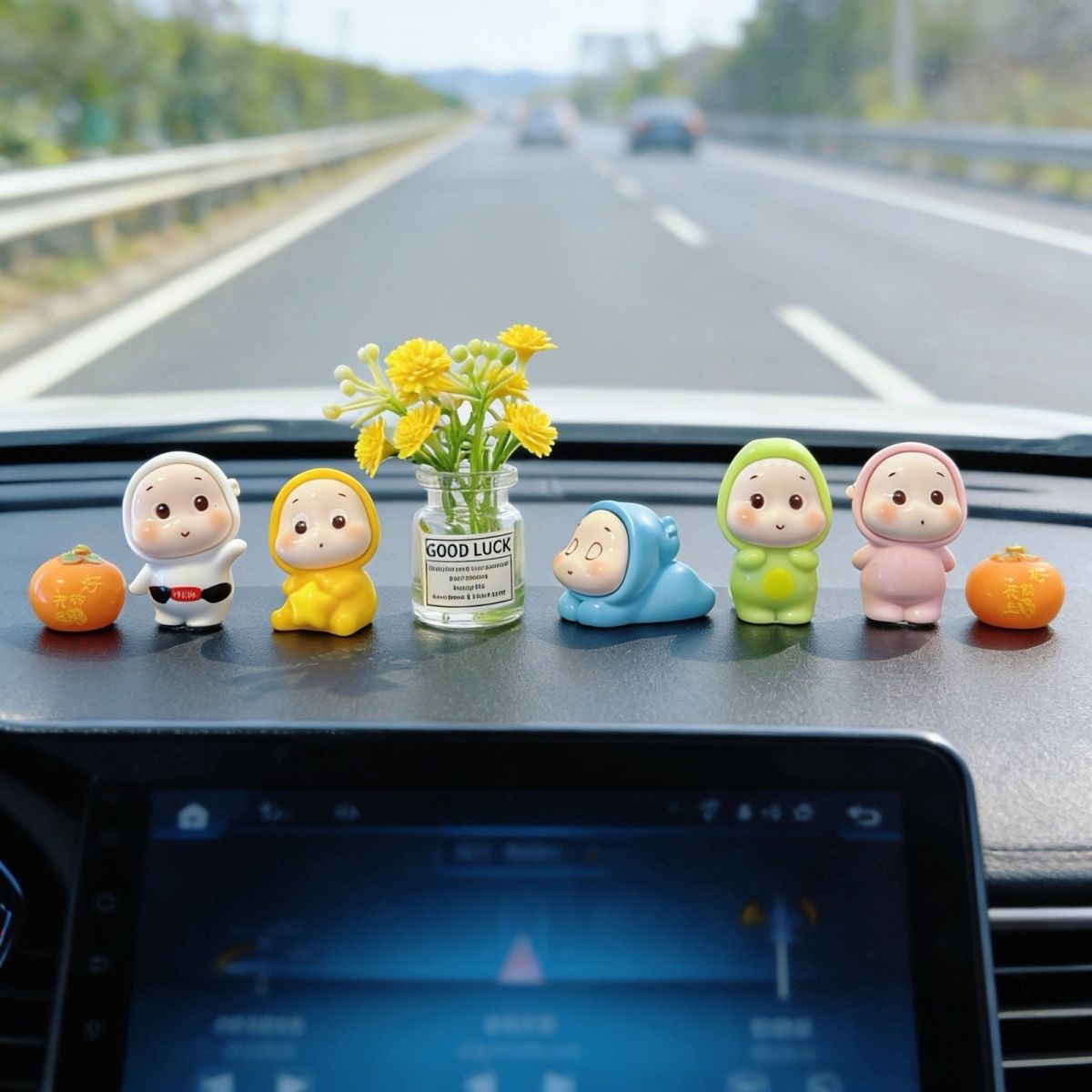 2026 New Cute Pajama Healing Star Doll Decoration for Car, Office, Computer, and Dashboard