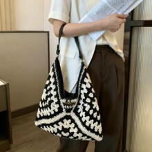 2026新款大容量草编包女春夏季海边旅游沙滩包编织镂空单肩托特包