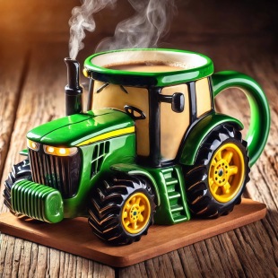 �羳Vintage Green Tractor Farm Equipment Mug�Gɫ�����C�R�˱�