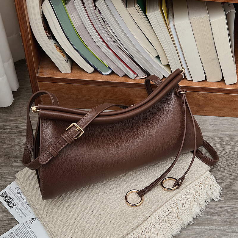 2026 New Arrival Underarm Bag Retro Baguette Purse Kiss-Lock Clasp Bag Fashion Minimalist Niche Shoulder Crossbody Bag - Thumbnail 3