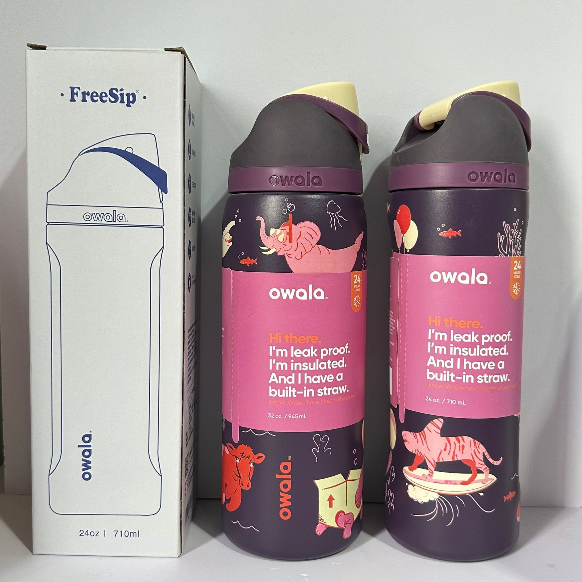 Owala en stock de gran capacidad portátil hervidor de agua al aire libre para hombres tazas de agua caliente de moda para mujeres tazas de fruta deportivas al por mayor