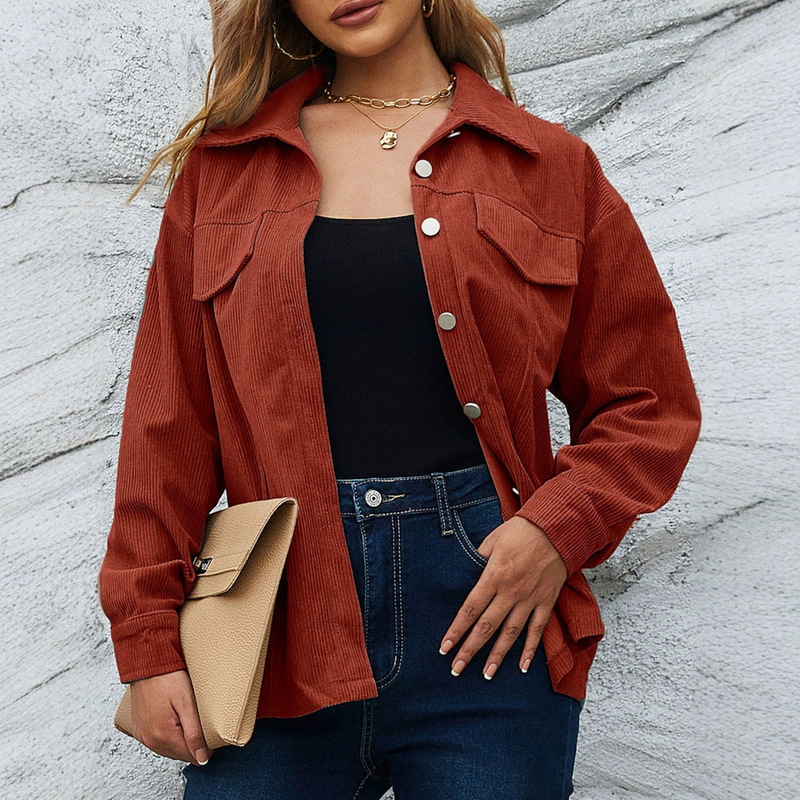 Cross-Border Autumn and Winter Tops, All Colors and Sizes, Corduroy Women's Jackets, Coats, Shirts, Street Fashion Cross-Border Autumn and Winter Tops, All Colors and Sizes, Corduroy Women's Jackets, Coats, Shirts, Street Fashion