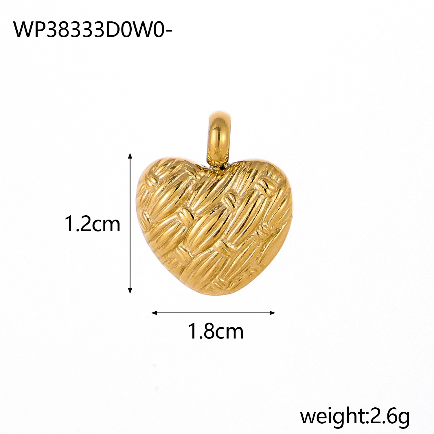 Real Gold Plated Plating Material 1 Piece 25*26mm 304 Stainless Steel Shell Real Gold Plated Heart Shape Pendant DIY Jewelry Accessories