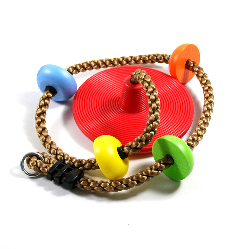 Juguetes de los niños al aire libre Amazon plástico fitness gran disco Swing cuerda escalera escalada cuerda caminar juguetes cinturón plano