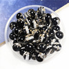 Resin, cute round beads with beads, fashionable bracelet, accessory with accessories, 8/10/12mm, gradient, through hole, handmade