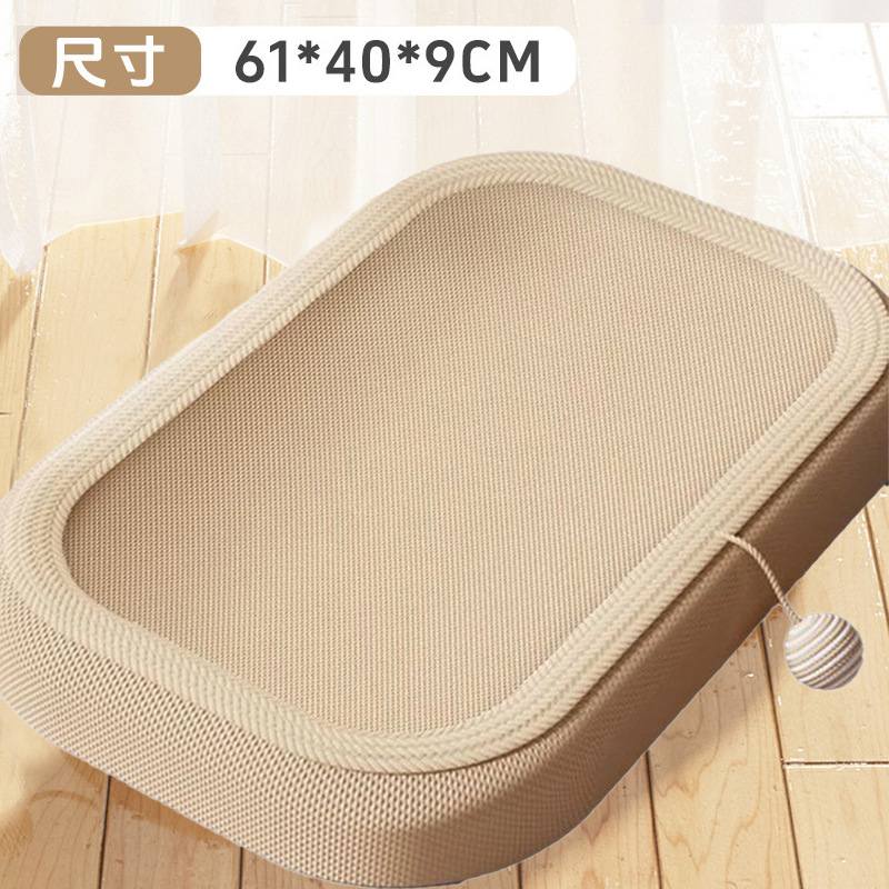 Placa de agarre para gatos de sisal, nido para gatos, resistente al desgaste, sin caspa, resistente al agarre, cuerda de cáñamo, tabla de agarre para gatos integrada, dispositivo de molienda de garras grandes, suministros para gatos