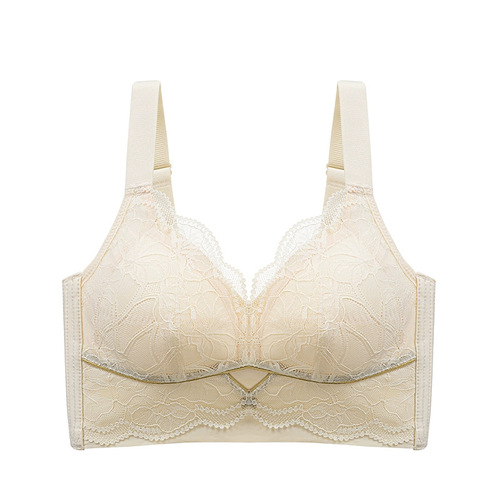 High-quality large breast slimming bra, seamless, full-cup, breast-retracting, anti-sagging, comfortable, breathable, large-size bra with thin cover