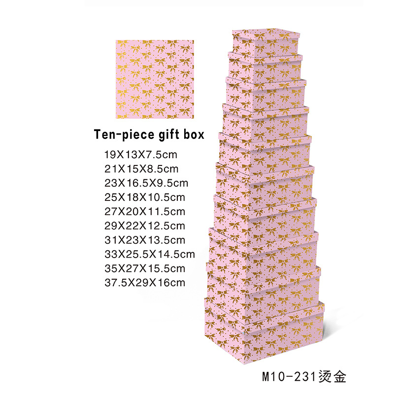 Nuevos productos transfronterizos decoraciones de Navidad cajas de regalos paquetes de regalos cabeza de pila cajas vacías cajas de embalaje de vacaciones diseño de escena