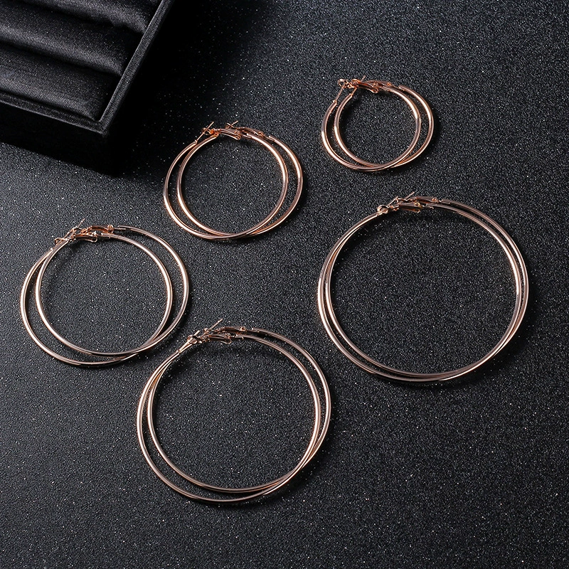 Ластик, модные серьги-к hoops