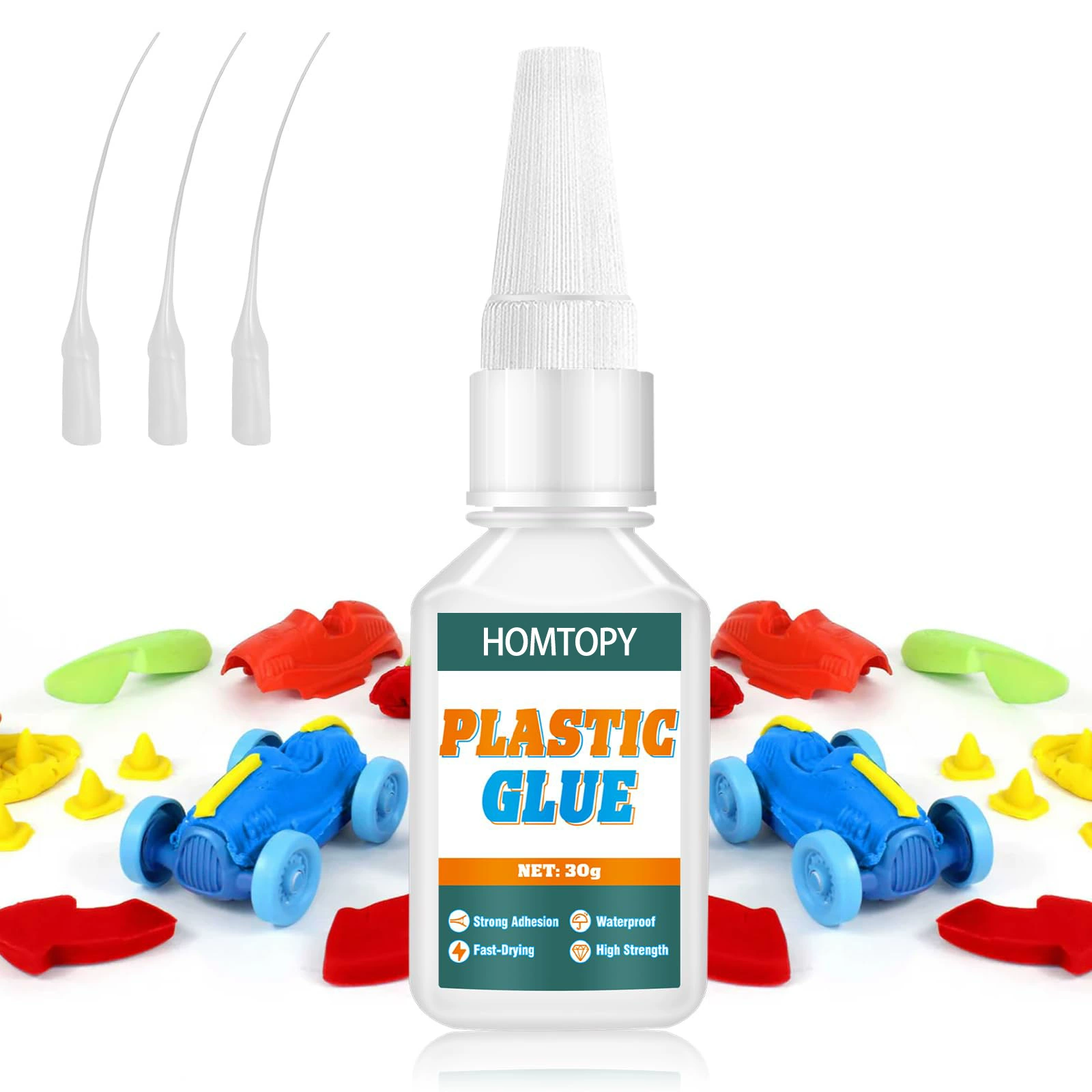 HOMTOPY пластиковый клей, мгновенно сохнущий клей для склеивания пластика, ремонт водонепроницаемых пластиковых игрушек, ремонт пластиковых принадлежностей