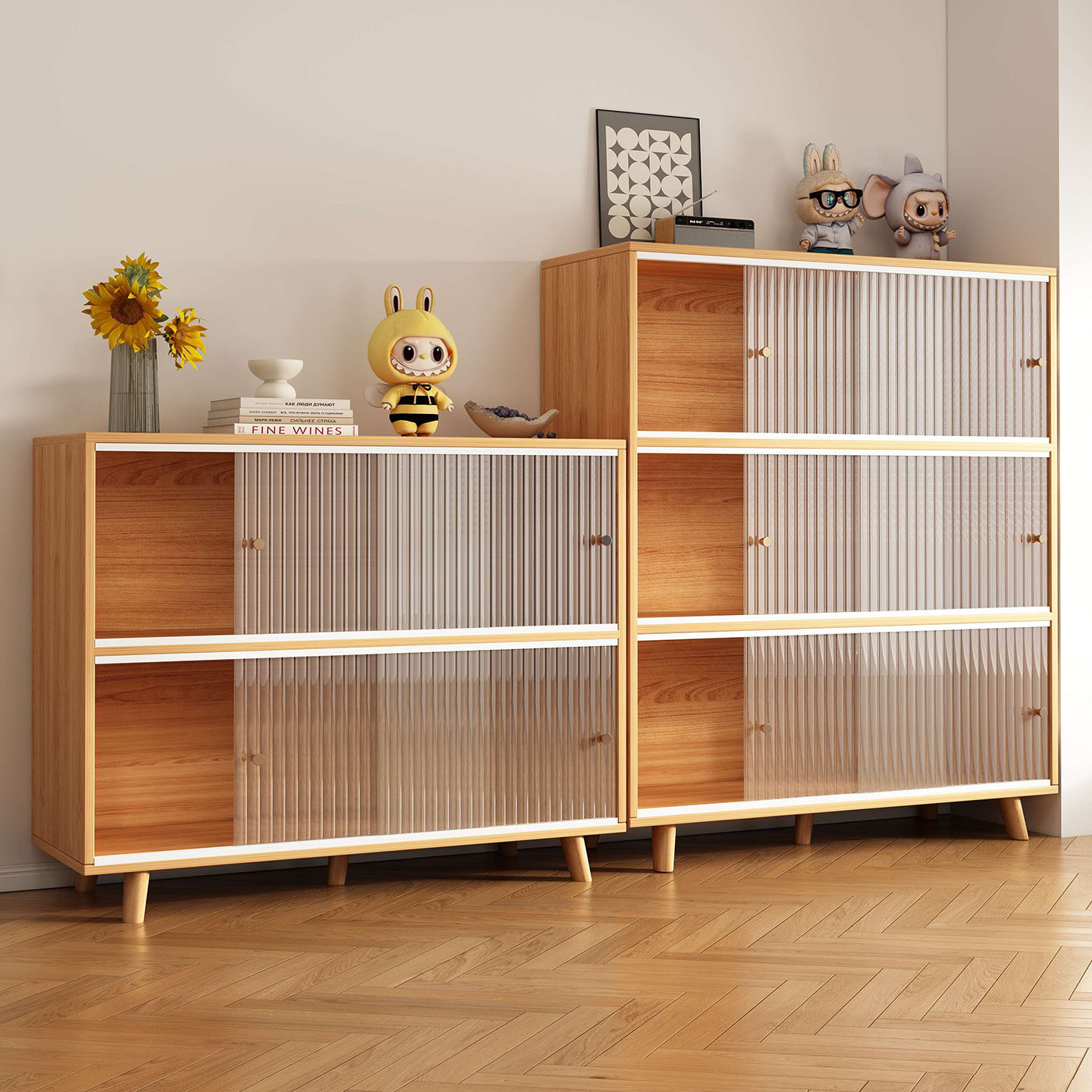 Estantes de madera maciza estantería de piso sala de estar 2025 nuevo gabinete de biblioteca casero gabinete de almacenamiento combinado gabinete de exhibición