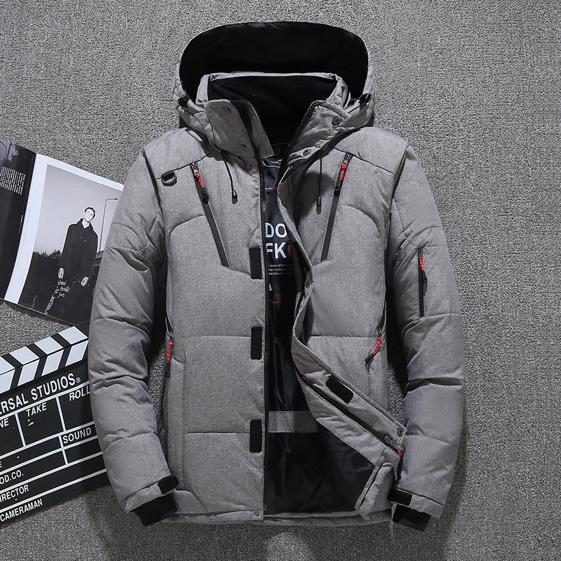 Cross-border New Down Jacket Men's Winter Thickened White Duck Down Hooded Jacket Casual Outdoor Men's Top Foreign Trade