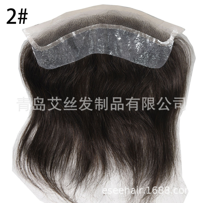 透明网蕾丝发际线自然真人发lacehairline4X18Cm现货手织真人发|undefined