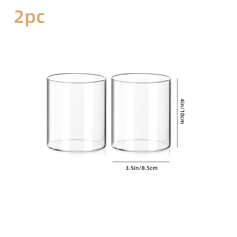 Jarrón de vidrio simple transparente hogar cristalería hidropónica candelabro diseño de ambiente de boda vela a prueba de viento taza