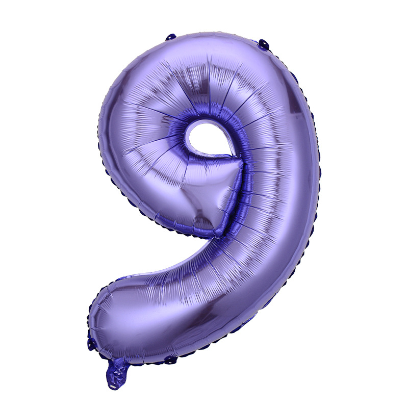 Globo digital de 32 pulgadas versión estadounidense color caramelo globo de película de aluminio vacío azul globo digital medio decoración de cumpleaños al por mayor image 95