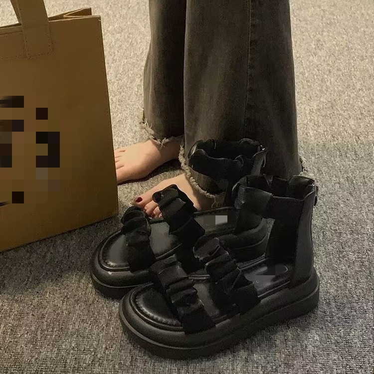 Moda exterior sandalias romanas de hadas 2026 verano nuevo con falda versátil anti-deslizante zapatos de playa casuales