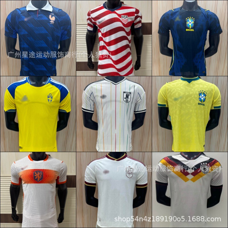 2627 New National Team Player Version Jersey Spain Argentina Italy Brazil Match Football Uniform Short Sleeve 2627 New National Team Player Version Jersey Spain Argentina Italy Brazil Match Football Uniform Short Sleeve