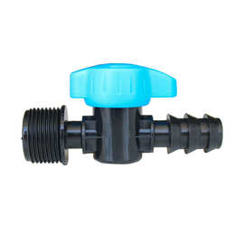 PE管阀门 4分6分外螺纹 滴灌带塑料小阀门 果园灌溉