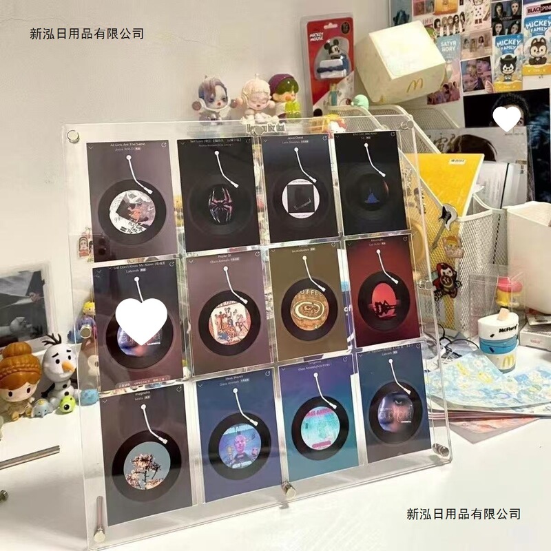 Small Card Display Stand, Acrylic Grid Photo Frame, Polaroid Photo Frame, Card Brick Puzzle Display Stand, Picture Frame, Empty Frame