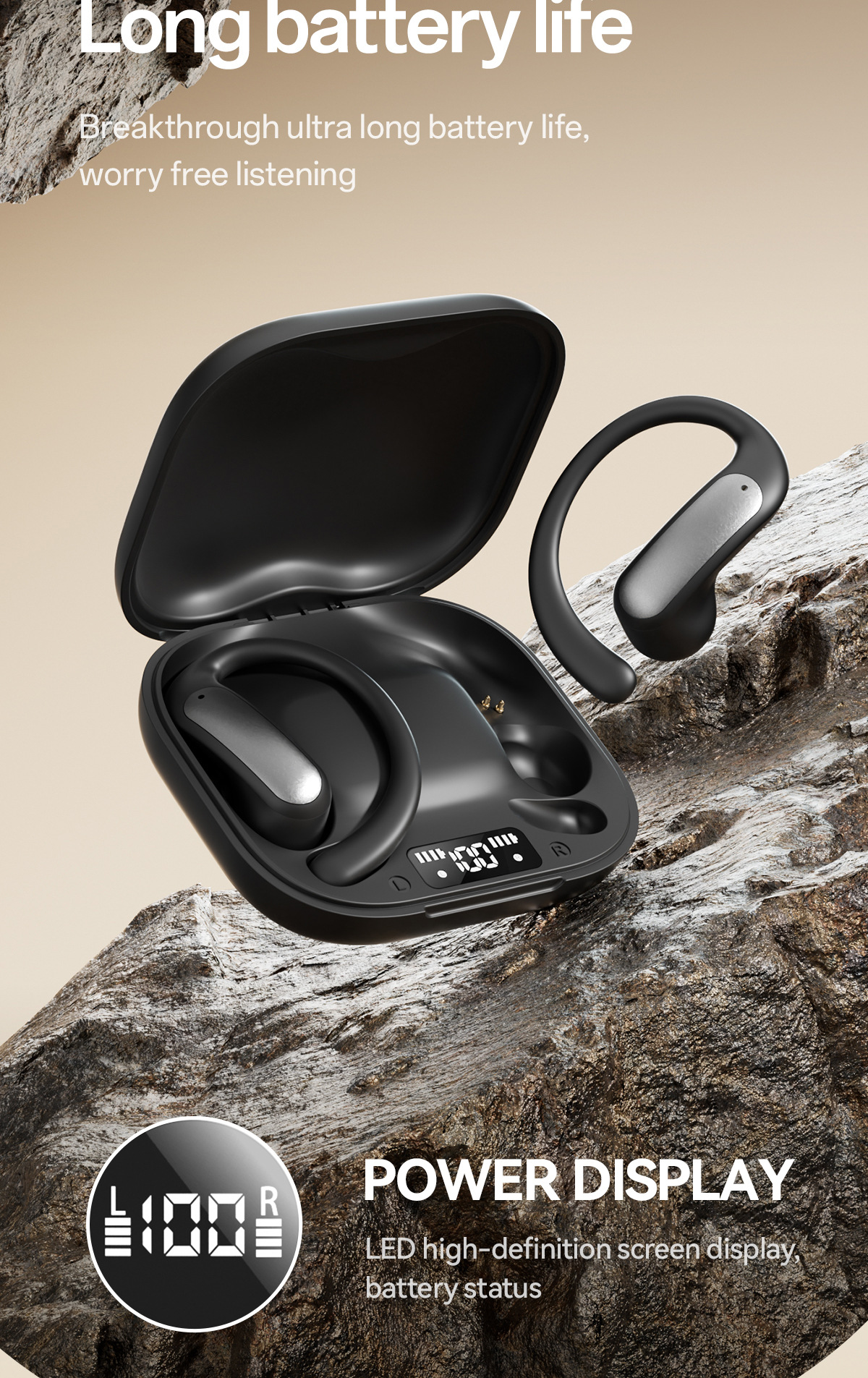 OWS New Model M140 HIFI High-Quality Ear-Hook Wireless Bluetooth Noise Cancelling_voghion.com