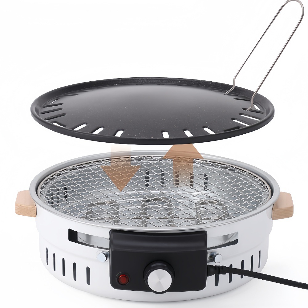 Nuevo horno portátil camping parrilla de té parrilla parrilla patio parrilla redonda parrilla de doble propósito