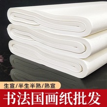 加厚三尺四尺六尺生宣半生熟宣毛笔字书法国画工笔专用练习纸批发