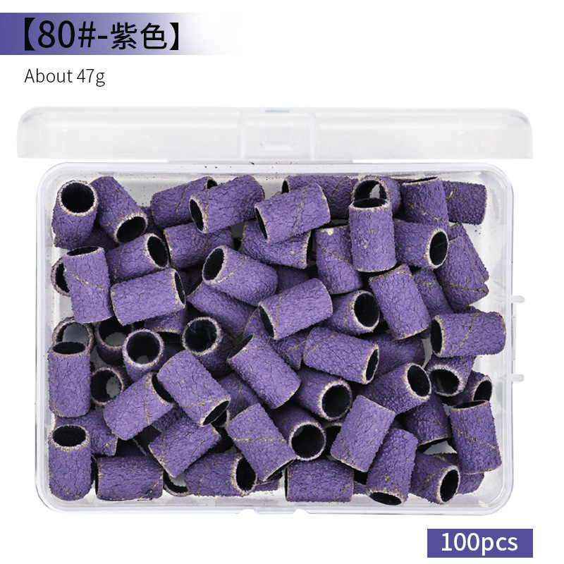 Transfronterizo nuevo clavo cabeza de molienda anillo de arena máquina de pulir eléctrica clavo anillo de molienda negro y blanco multi-color caja de montaje cojinete