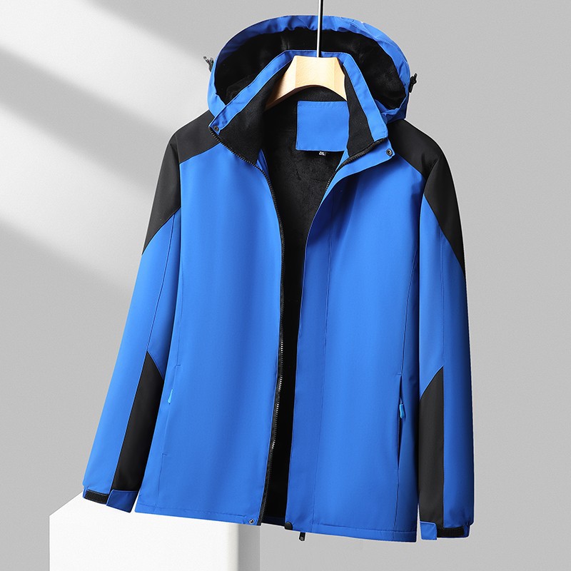 Outdoor Autumn and Winter Fleece-Lined Jacket, Windproof, Waterproof and Warm, Group Courier Work Clothes, Mountaineering Clothes