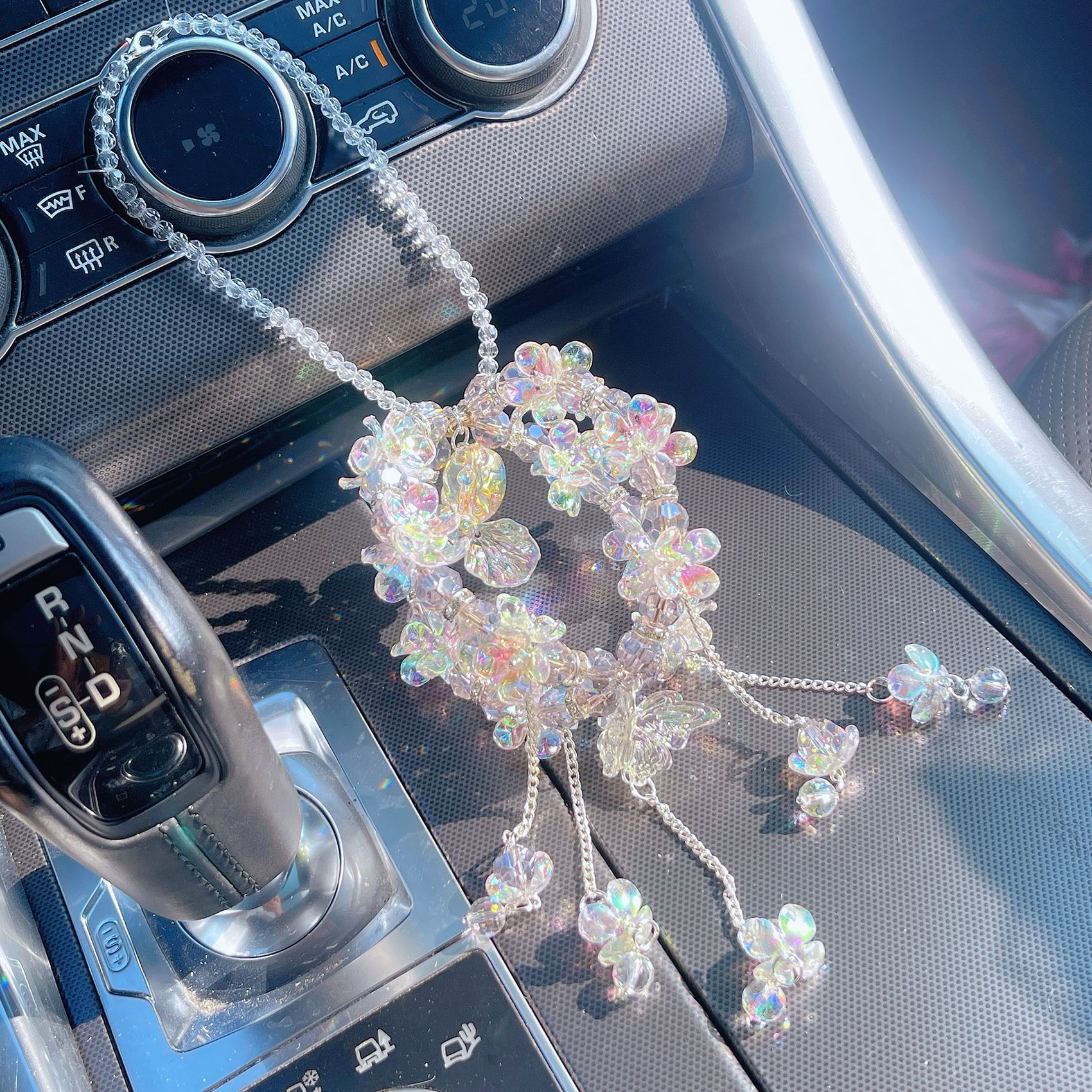 Cute Little Fish 3D Rotating Ball Car Pendant Lily of the Valley Car Decoration Hanging Ornament for Girls' Car Use