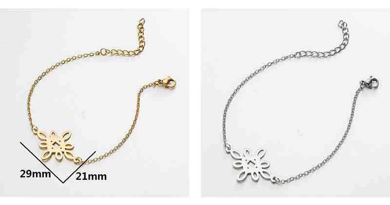 cable chain Chain Type PVD Coated 18K Gold Real Gold Plated Tree Coconut Tree 201 Stainless Steel Simple Style Waterproof Non Tarnish 201 Stainless Steel Bracelets