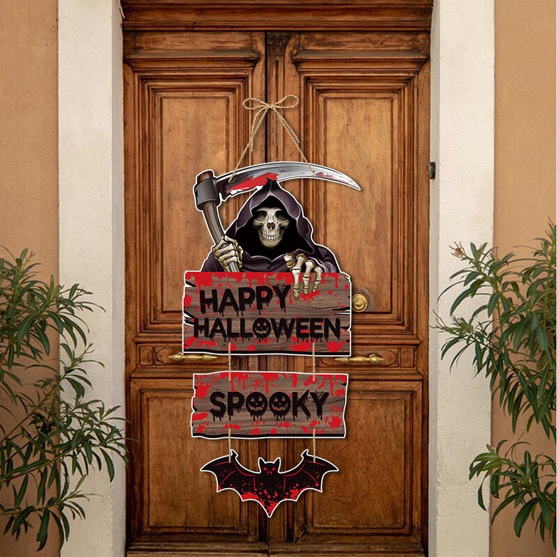 アマゾンハロウィーンパーティー装飾コウモリ幽霊ドア掛けお化け屋敷バーシーン配置カボチャ掛け飾り|undefined