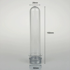 70ml透明円柱PETプラスチック試験管マスクキャンディーカプセル靴ゴム付きデータ線パズル分注
