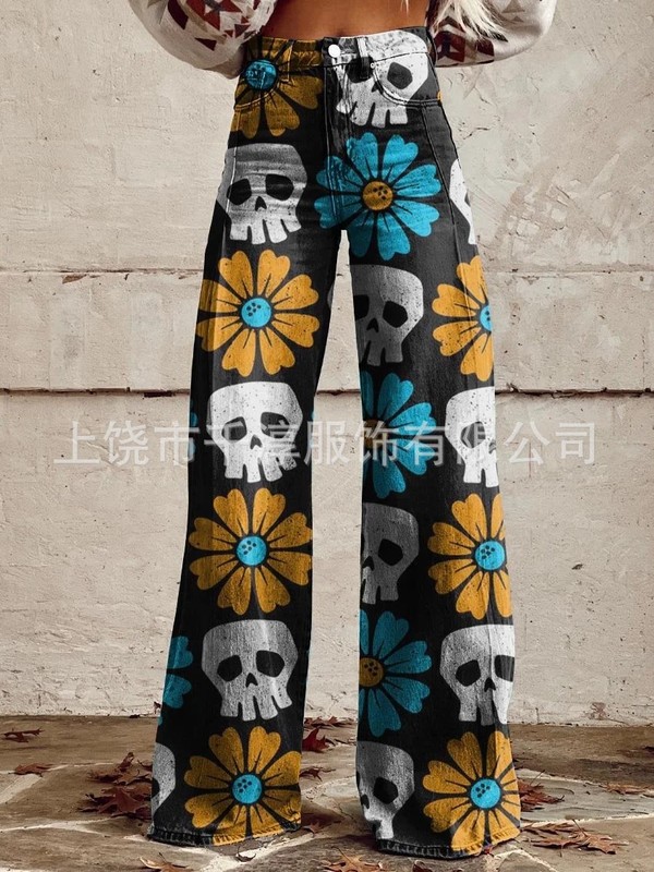 スポット卸売人気独立系サイト Xiyin AliExpress ヨーロッパとアメリカの貿易大きいサイズの女性のカジュアルパンツ薄い模造ジーンズ|undefined