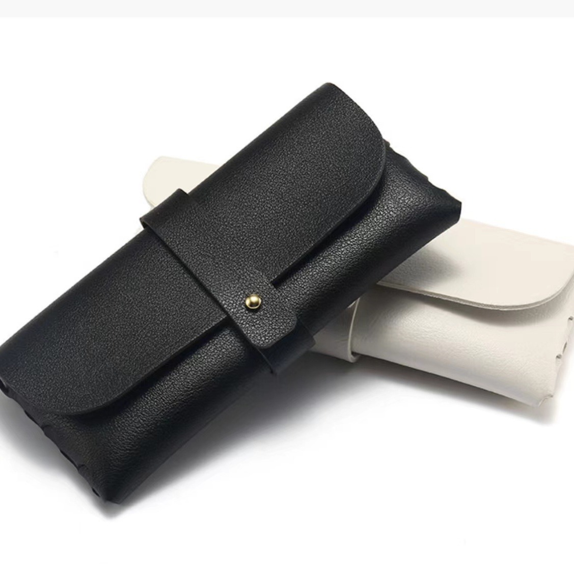 Nuevo estuche para gafas de moda con cadena antideslizante, adecuado para gafas de miopía, gafas de lectura, varios colores, incluye paño para gafas y varios colores de estuche para gafas.