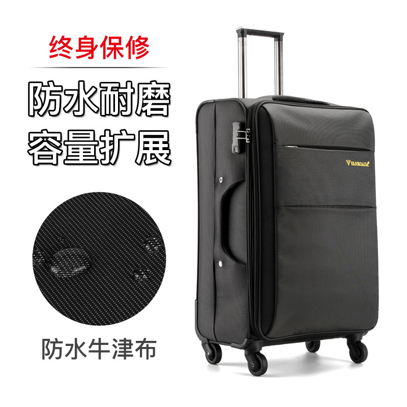 Business Waterproof Trolley Case 22inch Oxford Cloth Suitcase 26 Inches 30 Suitcase Universal Wheel Logo Customization