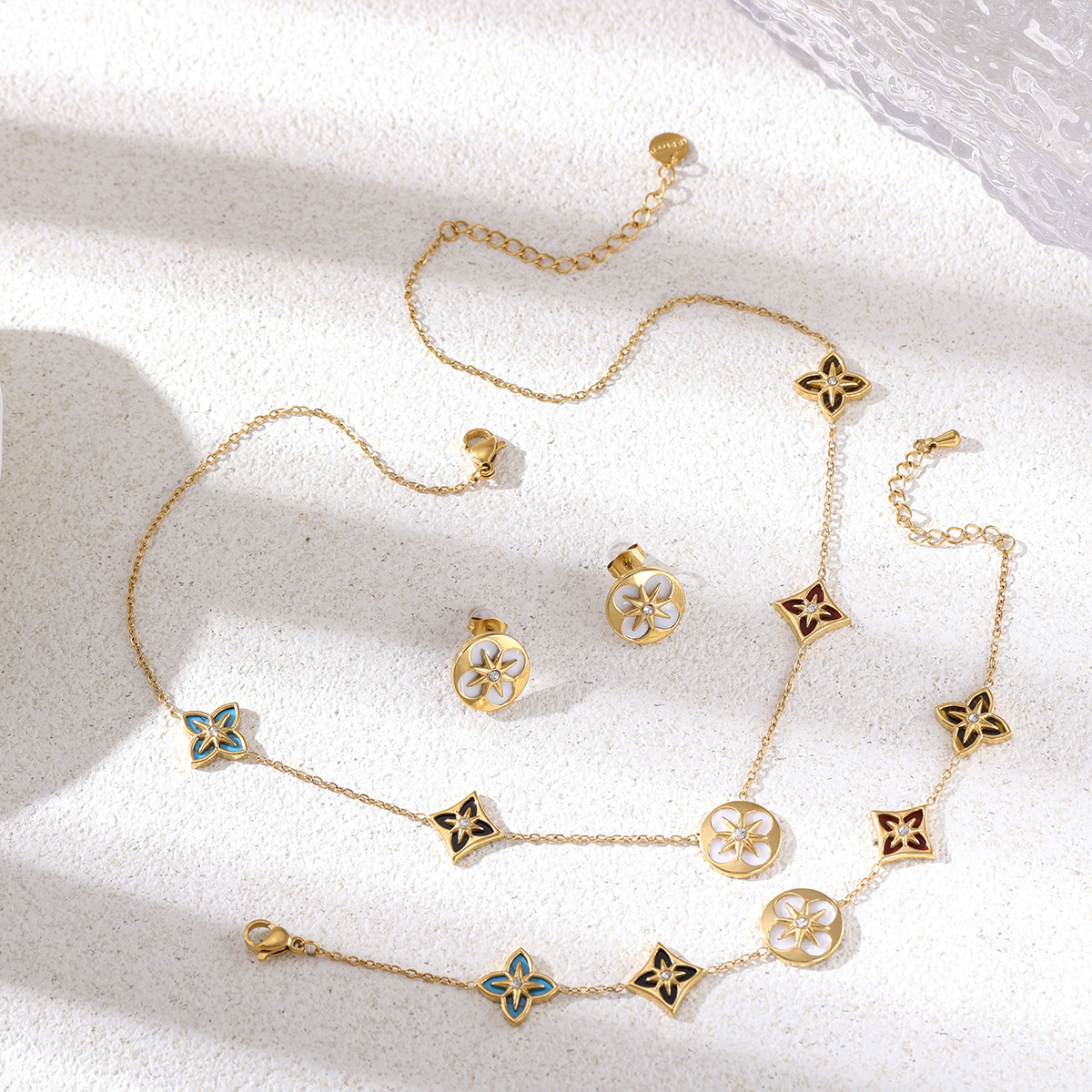 Taina set de joyería de acero inoxidable estrella de moda personalidad collar de cadena de clavícula ligero lujo nicho no desvanecerse
