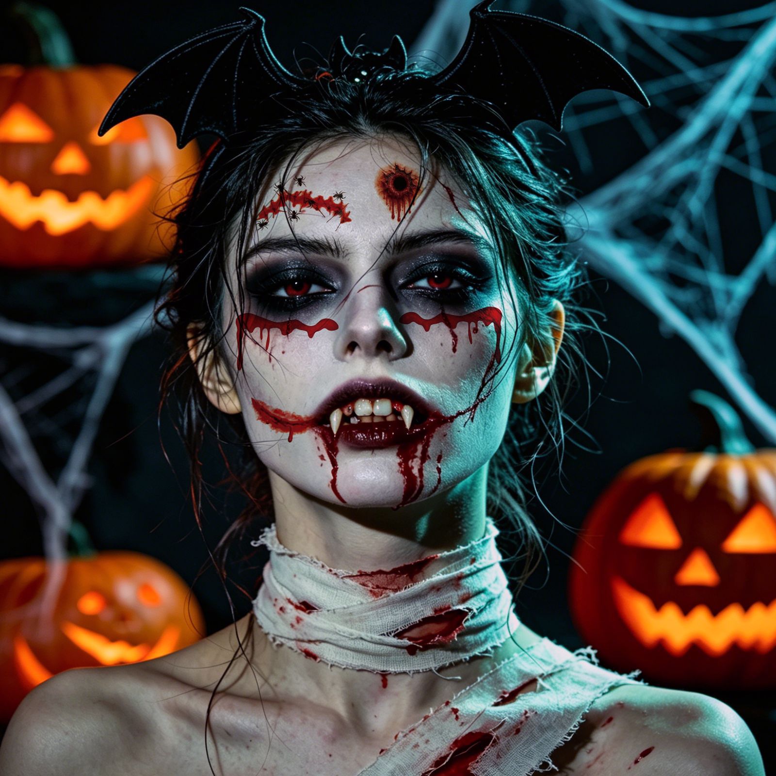 Tatuajes Temporales Faciales de Cicatrices Papel de Transferencia de Agua Impermeable para Halloween