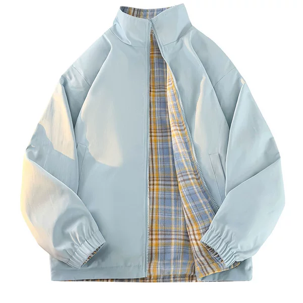 Direct from the manufacturer: Men's spring and autumn double-sided jacket, Japanese style, loose fit, trendy casual workwear, long-sleeved coat, wholesale