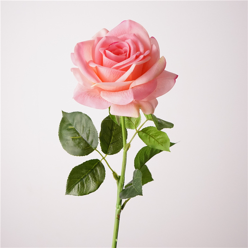 Nueva sensación de rosa humectante imitación flor de canto de mar de alta gama flores falsas decoración floral sala de estar vestíbulo suave