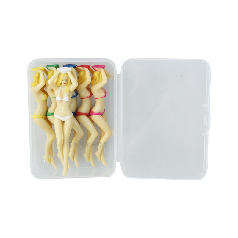 ゴルフスパイク美人ビキニモデルボールteeプラスチック人体美人ピン個性ボールホルダー多色