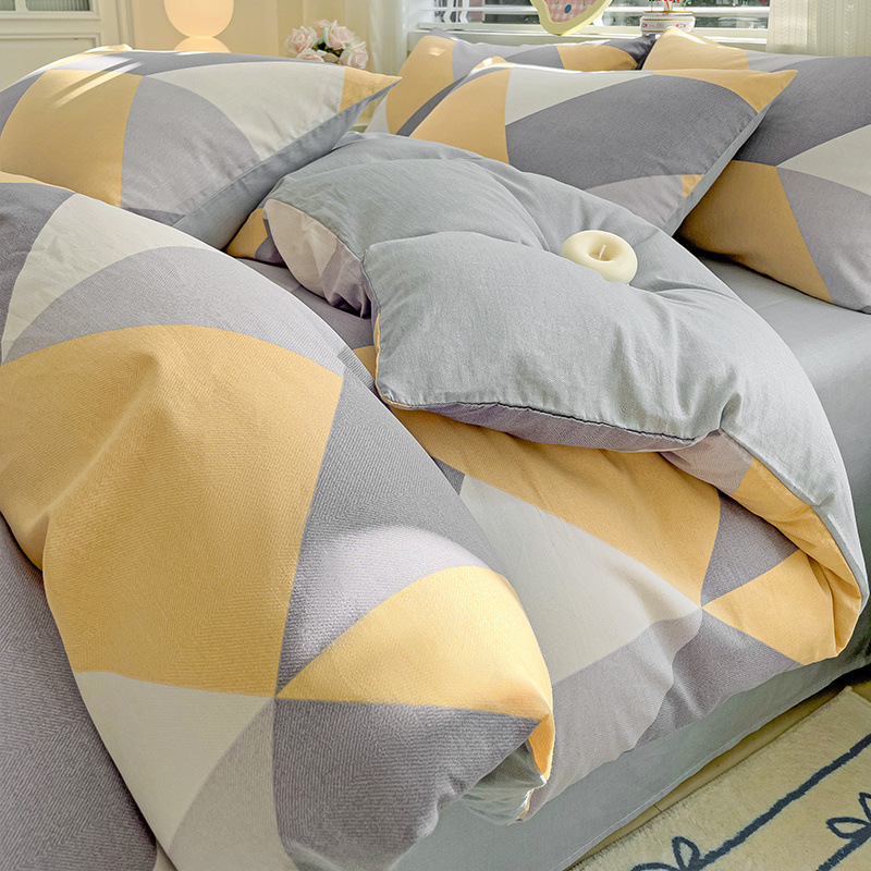 Cama de algodón de cuatro piezas set2025 nuevo algodón colchón sábanas de dormitorio caseras set de tres piezas