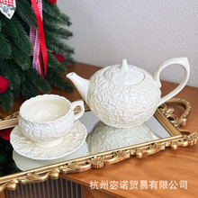 英式复古欧式陶瓷咖啡杯碟套装蝴蝶下午茶壶奢华咖啡杯茶具茶杯子