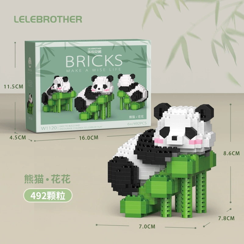 Building Block Panda Set (Lego) — Mini collectible figures, multi-style options