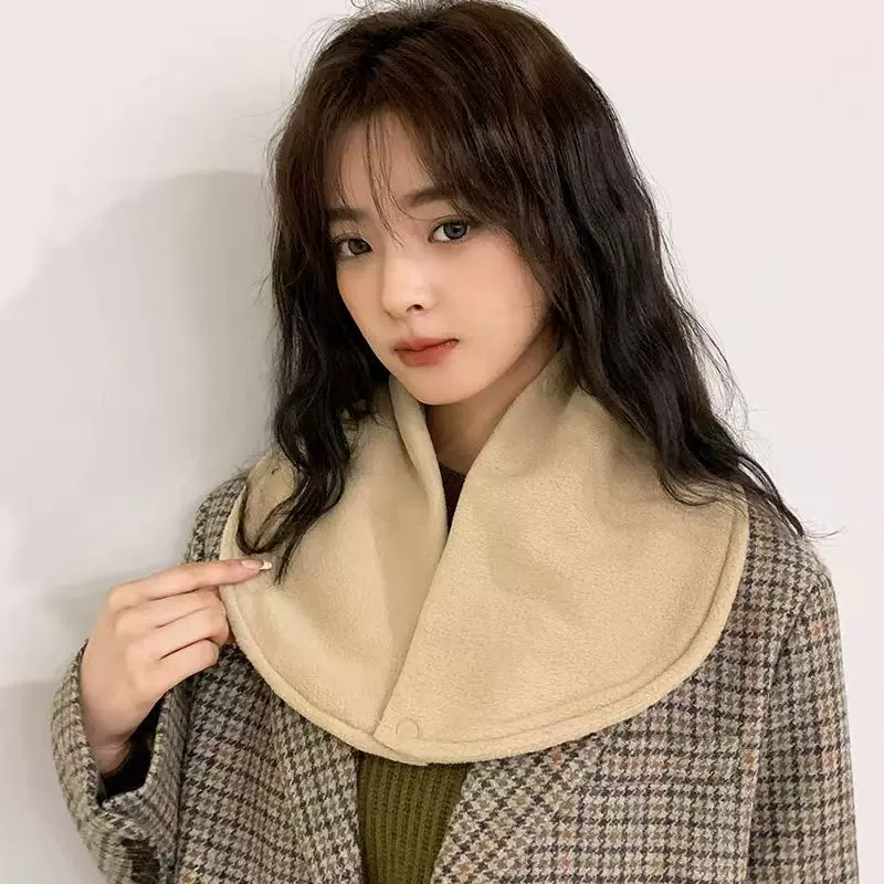 冬季双面摇粒绒加厚保暖围脖多功能防风防寒加绒男女护颈脖套围巾