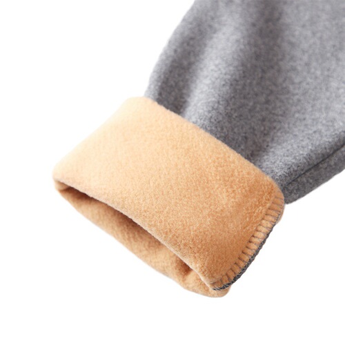 23 Children's Autumn/Winter Fleece Lined Thick Leggings for Little Girls, Alphabet Print, Solid Color, Warm Home Pants