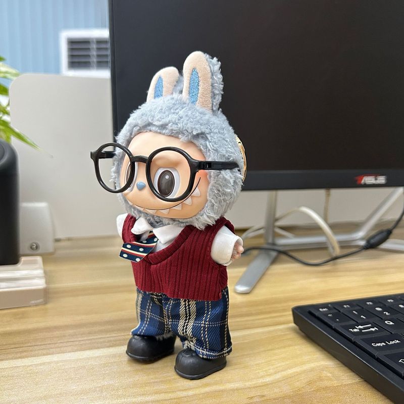 ラブブベビー服英国カレッジスタイル第一、第二、第三世代ラブブ服ビニールブラインドボックスアクセサリー自己嘲笑クマに適しています|undefined