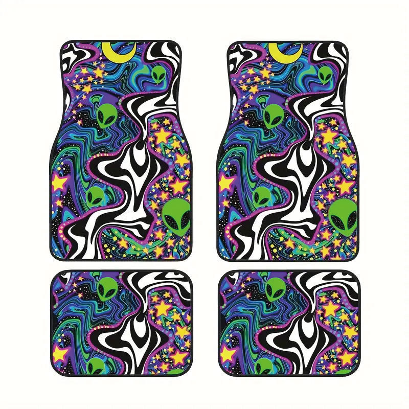 Cross-Border Temu Hot-Selling Retro Persian Nordic Abstract Style Car Floor Mats, Stain-Resistant, Wear-Resistant, Easy to Care For, Non-Slip